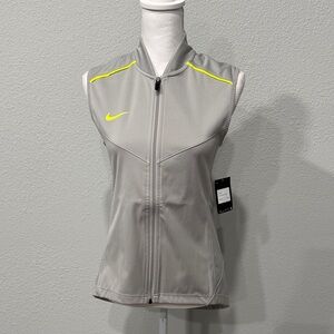 Nike Women's Gray Vest with Yellow Highlights